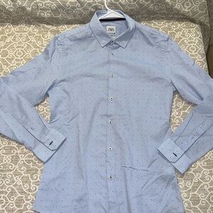 Mens Zara sz m slim fit dress shirt